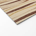 Irregular Lines / Brown & Yellow Welcome Mat Gallery Image 2