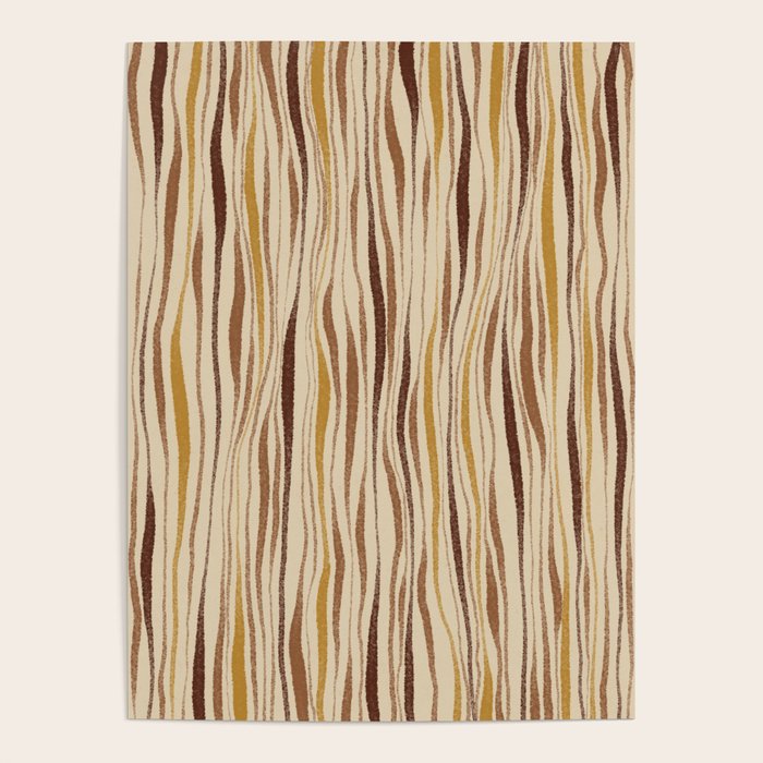 Irregular Lines / Brown & Yellow Poster Gallery Image 4