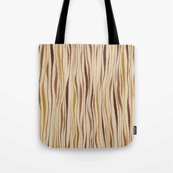Irregular Lines / Brown & Yellow Tote Bag Gallery Image 1