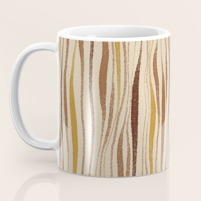 Irregular Lines / Brown & Yellow Coffee Mug Gallery Image 3
