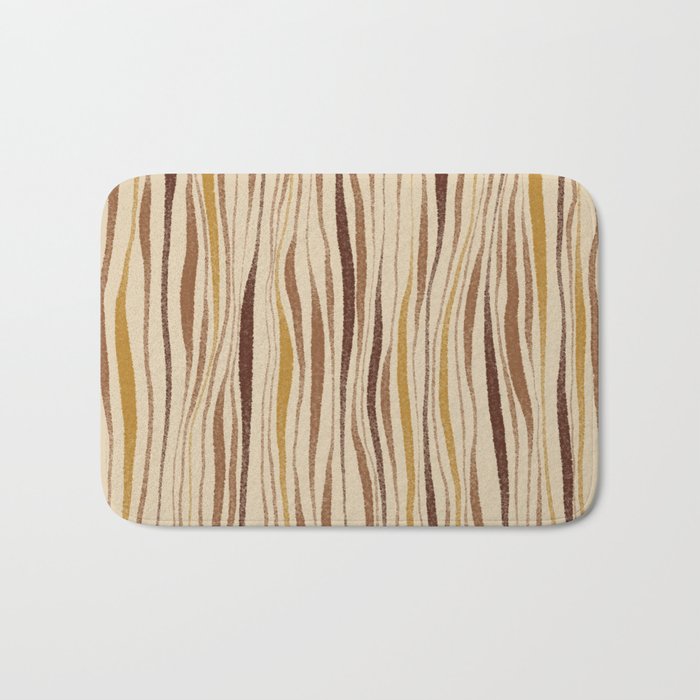 Irregular Lines / Brown & Yellow Bath Mat Gallery Image 1
