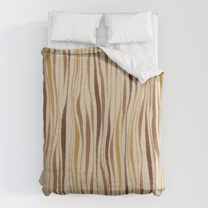Irregular Lines / Brown & Yellow Duvet Cover Gallery Image 6