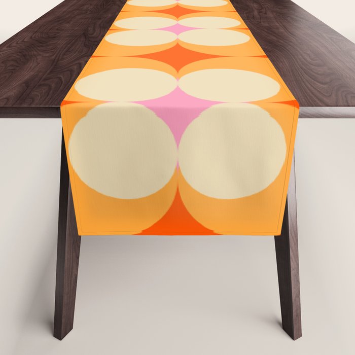 Vintage Yellow Orange Flowers Table Runner Gallery Image 1