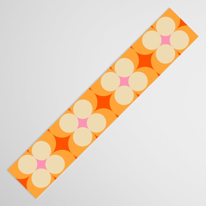 Vintage Yellow Orange Flowers Table Runner Gallery Image 3