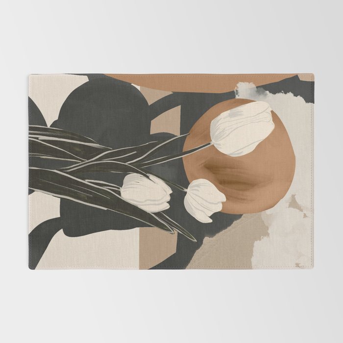 Abstract Art Flowers 3 Rug Gallery Image 2