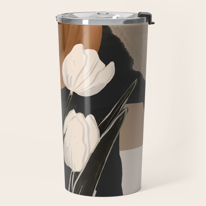 Abstract Art Flowers 3 Travel Mug Gallery Image 2