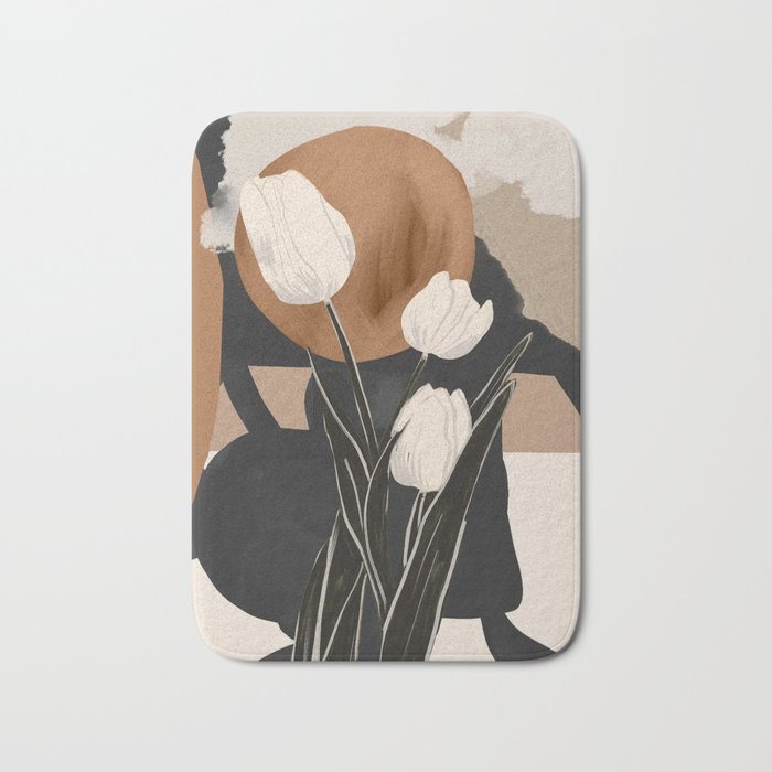 Abstract Art Flowers 3 Bath Mat Gallery Image 1