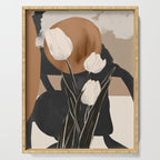 Abstract Art Flowers 3 Serving Tray Gallery Image 1