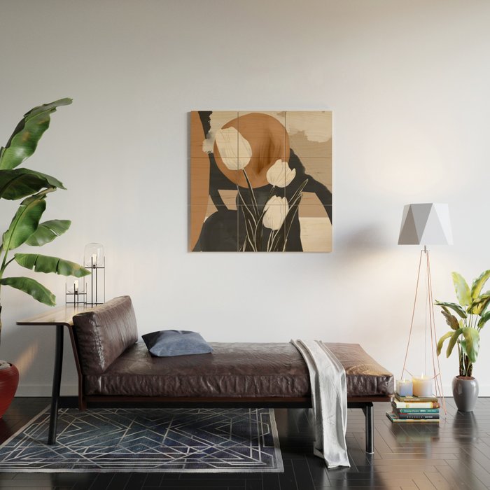 Abstract Art Flowers 3 Wood Wall Art Gallery Image 2