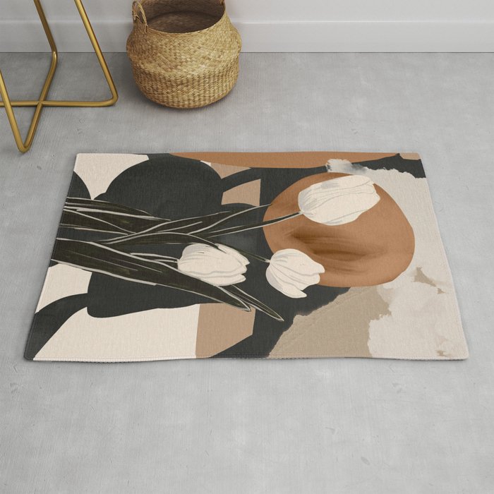 Abstract Art Flowers 3 Rug Gallery Image 1