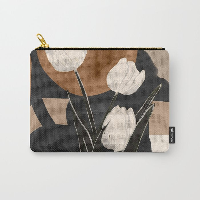 Abstract Art Flowers 3 Carry All Pouch Gallery Image 1