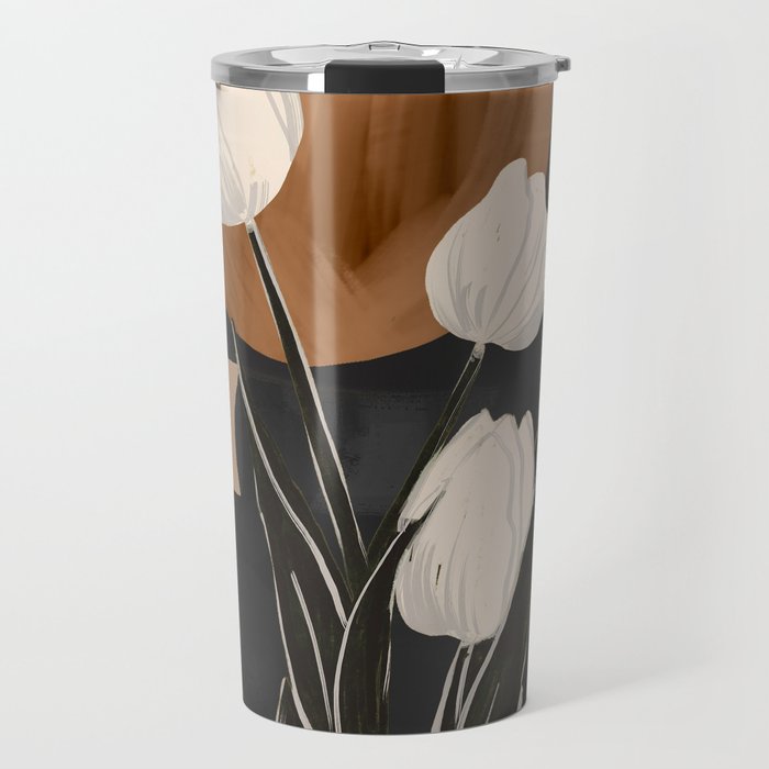 Abstract Art Flowers 3 Travel Mug Gallery Image 1