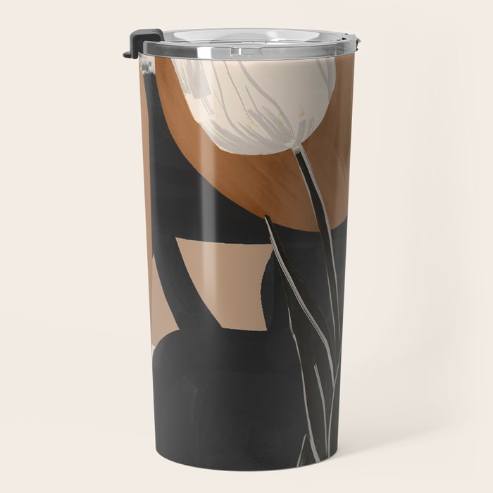 Abstract Art Flowers 3 Travel Mug Gallery Image 3