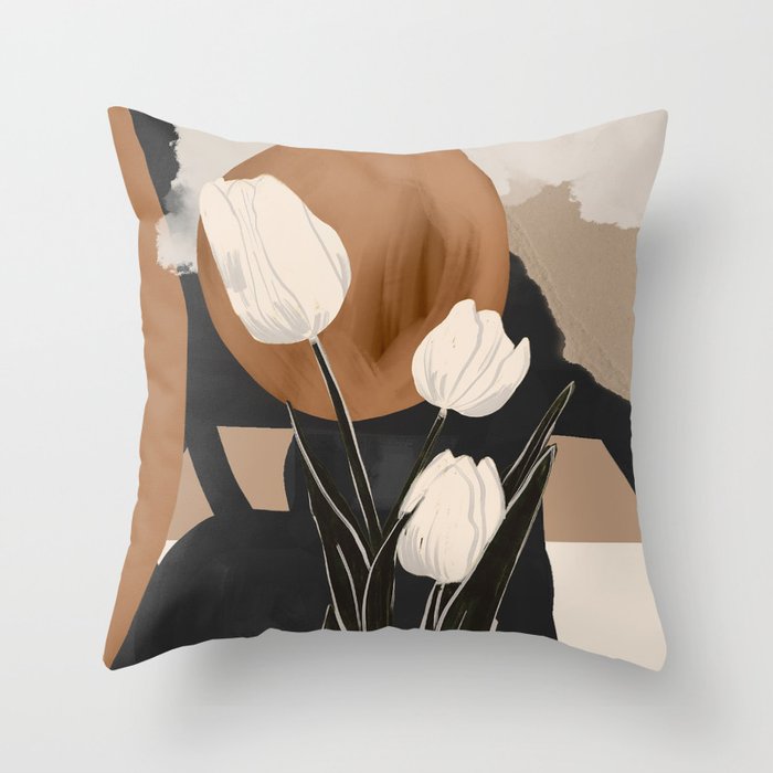 Abstract Art Flowers 3 Throw Pillow Gallery Image 6