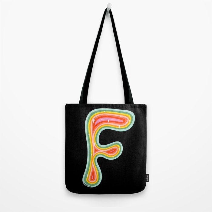 Rainbow F Tote Bag Gallery Image 2