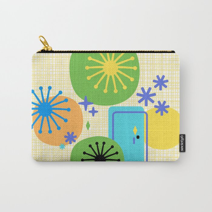 Mid Century Modern Fun Retro Atomic Carry All Pouch Gallery Image 1