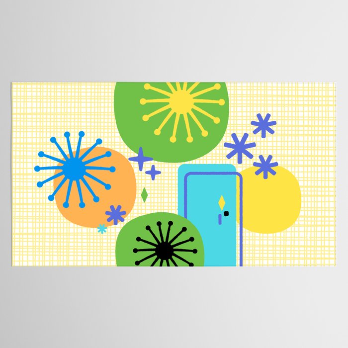 Mid Century Modern Fun Retro Atomic Tablecloth Gallery Image 2