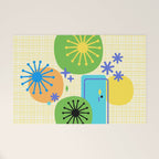 Mid Century Modern Fun Retro Atomic Welcome Mat Gallery Image 1