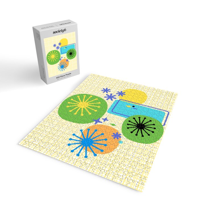 Mid Century Modern Fun Retro Atomic Jigsaw Puzzle Gallery Image 2