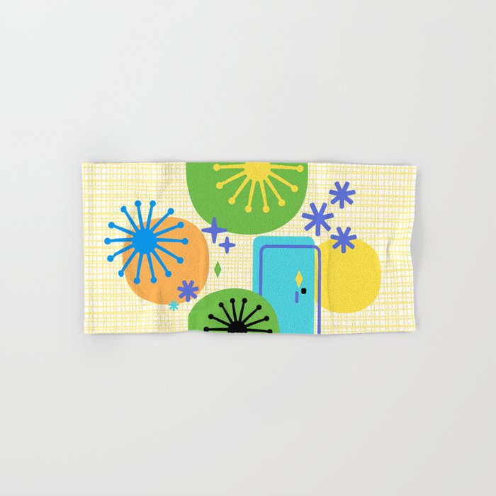 Mid Century Modern Fun Retro Atomic Bath Towel Gallery Image 1