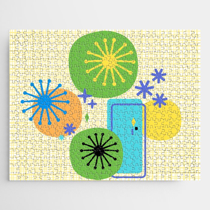 Mid Century Modern Fun Retro Atomic Jigsaw Puzzle Gallery Image 1
