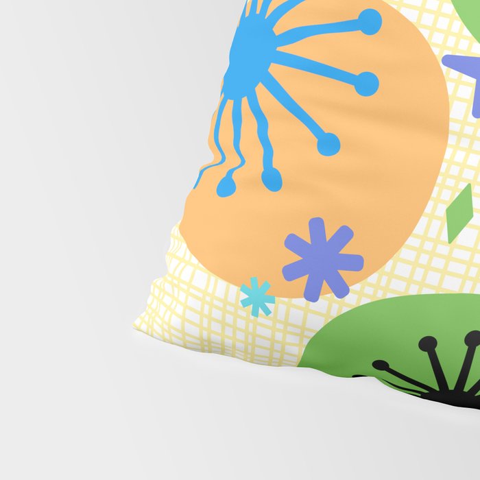 Mid Century Modern Fun Retro Atomic Pillow Sham Gallery Image 4