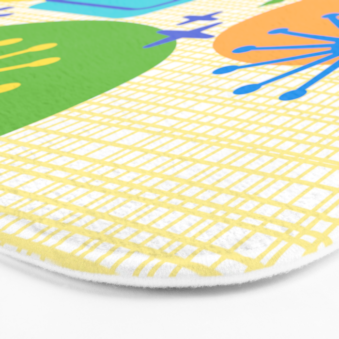 Mid Century Modern Fun Retro Atomic Bath Mat Gallery Image 3