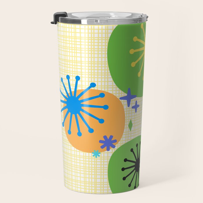 Mid Century Modern Fun Retro Atomic Travel Mug Gallery Image 3