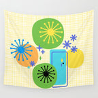 Mid Century Modern Fun Retro Atomic Wall Tapestry Gallery Image 4