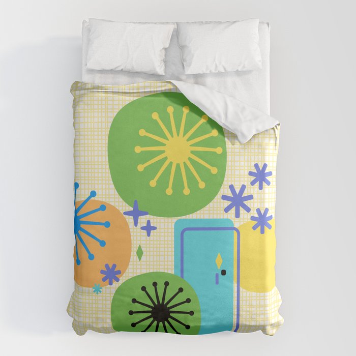 Mid Century Modern Fun Retro Atomic Duvet Cover Gallery Image 6