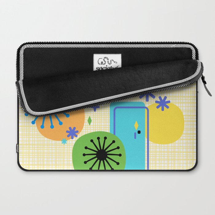 Mid Century Modern Fun Retro Atomic Laptop Sleeve Gallery Image 2
