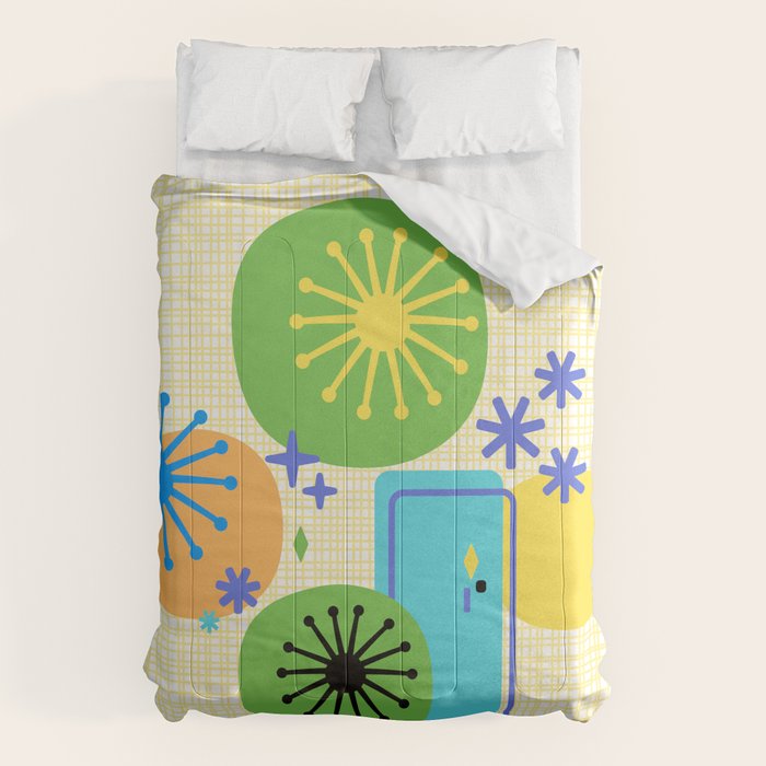 Mid Century Modern Fun Retro Atomic Comforter Gallery Image 6