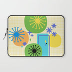Mid Century Modern Fun Retro Atomic Laptop Sleeve Gallery Image 1
