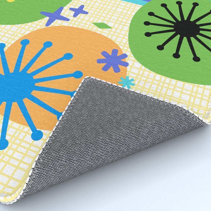 Mid Century Modern Fun Retro Atomic Rug Gallery Image 4
