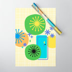 Mid Century Modern Fun Retro Atomic Wrapping Paper Gallery Image 1