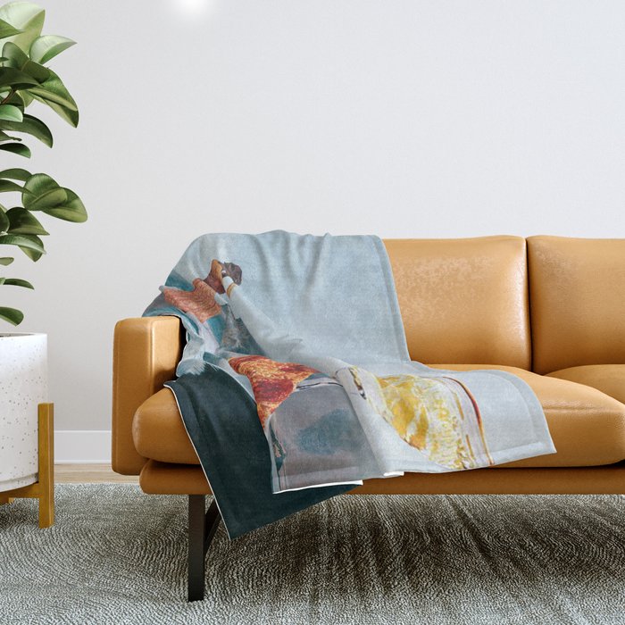 Sighting (Champagne & Pizza) Throw Blanket Gallery Image 1