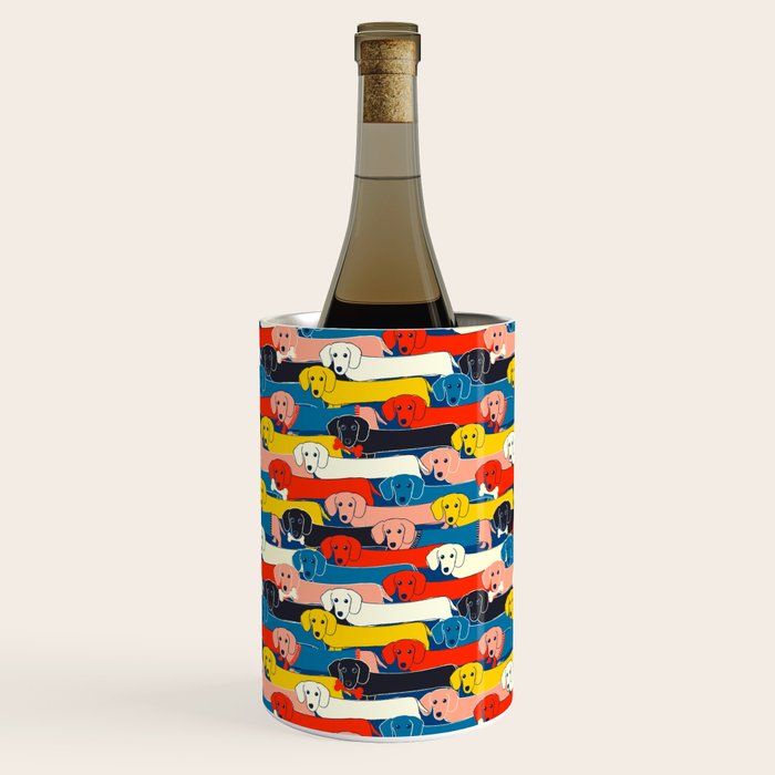 COLORED DOGS PATTERN 2 Wine Chiller Gallery Image 2