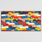COLORED DOGS PATTERN 2 Desk Mat Gallery Image 3
