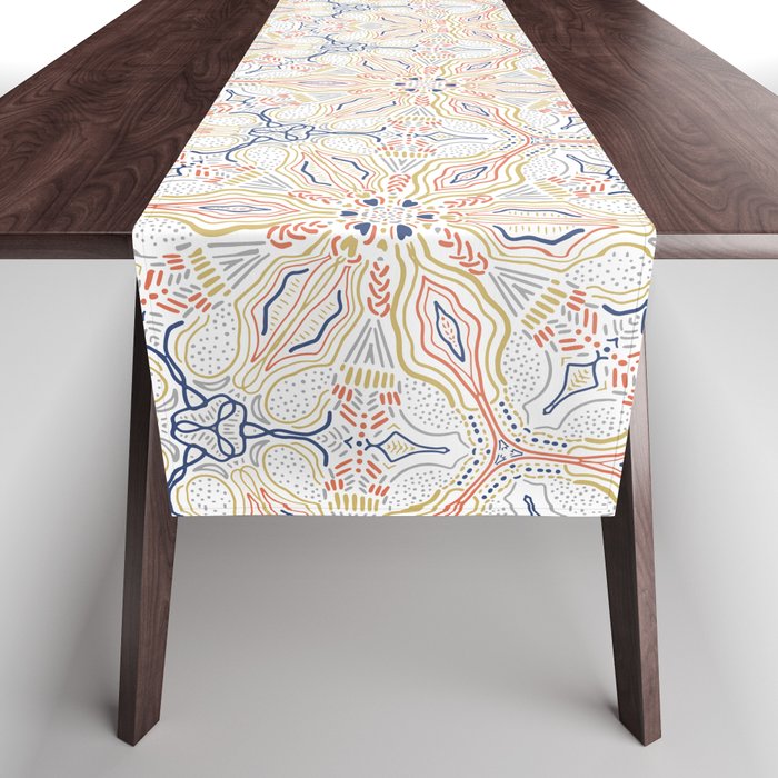 Modern mosaic mandalas Table Runner Gallery Image 1