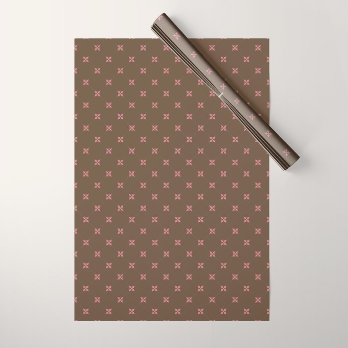 Geometric Retro Diamond Pattern Wrapping Paper Gallery Image 1
