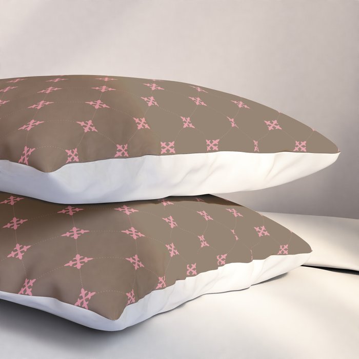 Geometric Retro Diamond Pattern Pillow Sham Gallery Image 3
