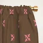Geometric Retro Diamond Pattern Window Curtain Gallery Image 2