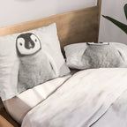 Baby Penguin - Black & White Pillow Sham Gallery Image 2