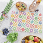 Colorful Flowers Double Checker Cutting Board Gallery Image 2