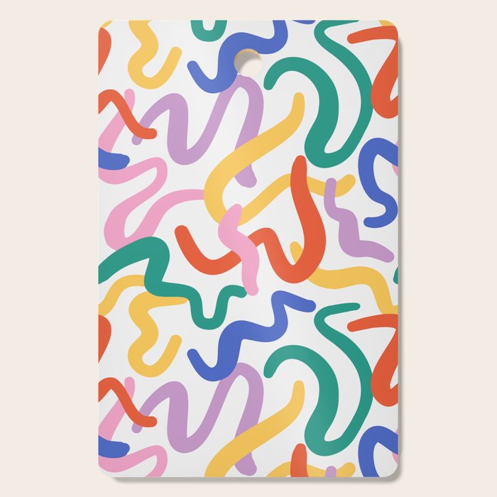 Colorful paint brush stroke art texture Cutting Board Gallery Image 1