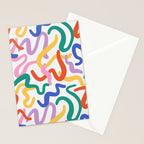 Colorful paint brush stroke art texture Stationery Card Gallery Image 2