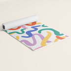 Colorful paint brush stroke art texture Yoga Mat Gallery Image 2