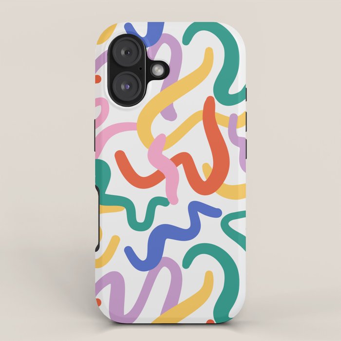 Colorful paint brush stroke art texture iPhone Case Gallery Image 1