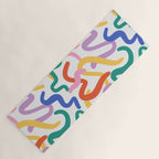 Colorful paint brush stroke art texture Yoga Mat Gallery Image 1