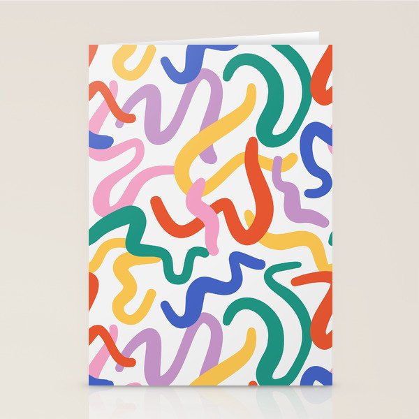 Colorful paint brush stroke art texture Stationery Card Gallery Image 2